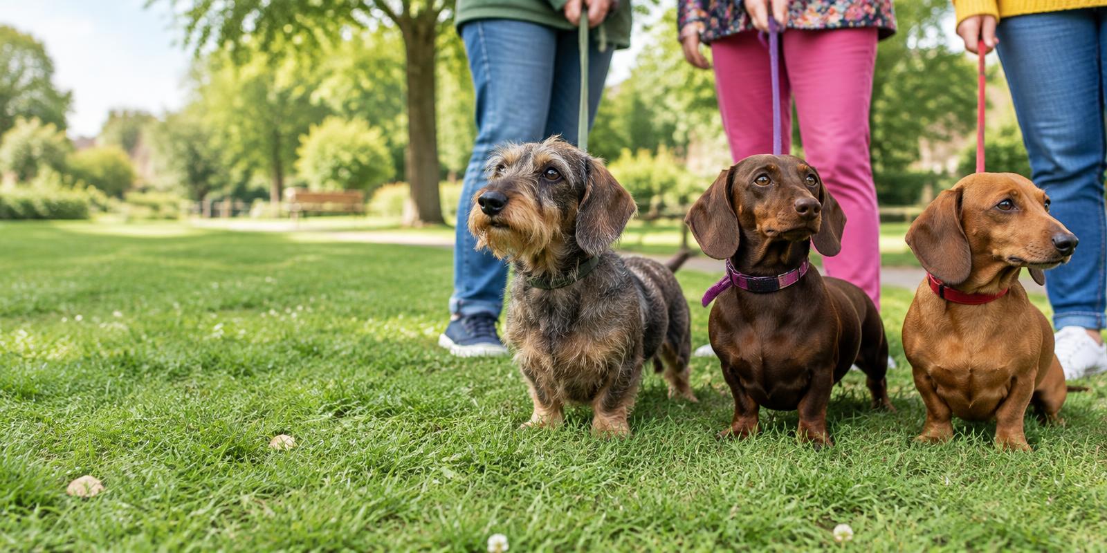 Dachshunds gathering at a community meetup